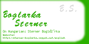 boglarka sterner business card